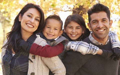 portrait of a happy family