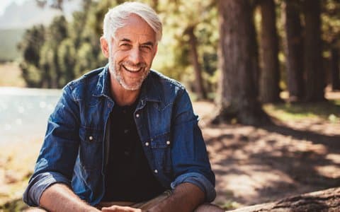 an older man smiling